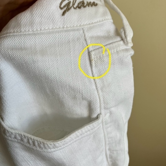 Goldsign ‘Glam’ Ankle Skinny Jeans in White Low Rise Stretchy Minimalist Sz 26 - Picture 16 of 16
